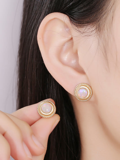 Rigato Texture Opal Ear Stud