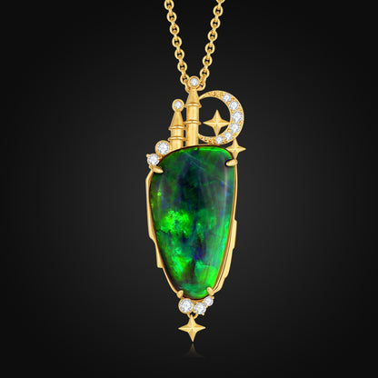 Fantasy Opal Castle Pendant