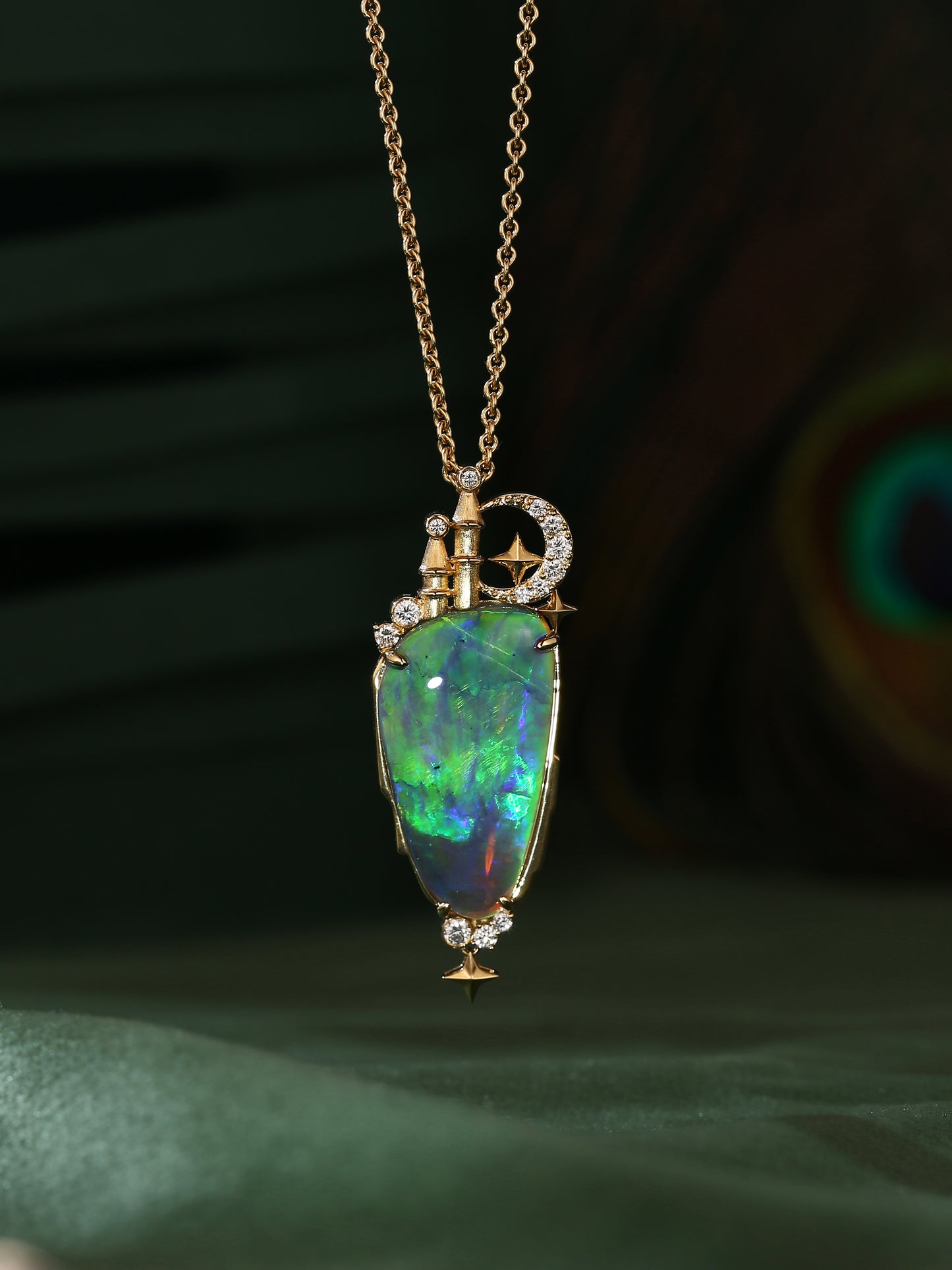 Fantasy Opal Castle Pendant