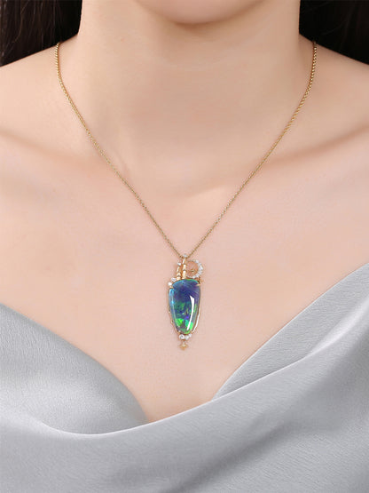 Fantasy Opal Castle Pendant