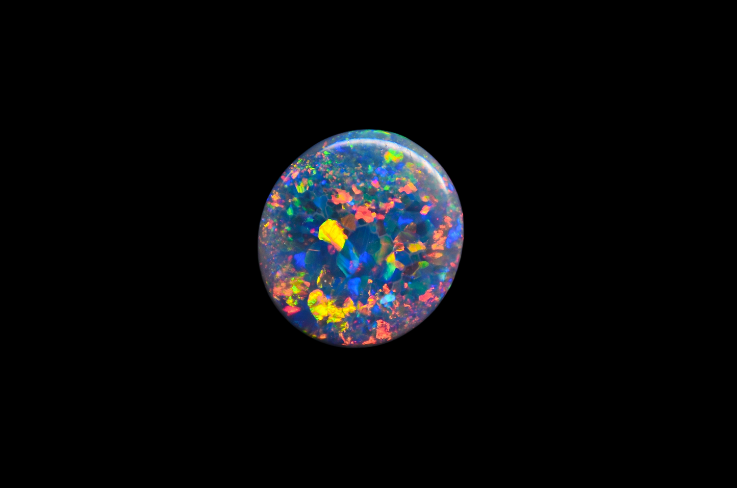 Rainbow Flagstone Black Opal